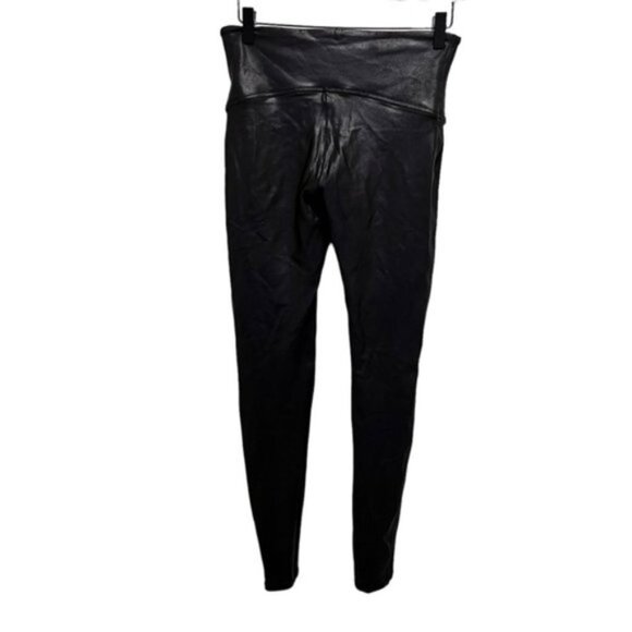 SPANX® Black Faux-Leather Leggings Size XL - Picture 5 of 11